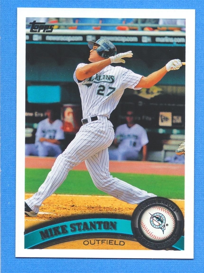 2011 Topps #78 Giancarlo Mike Stanton Rookie RC Miami Marlins in a
